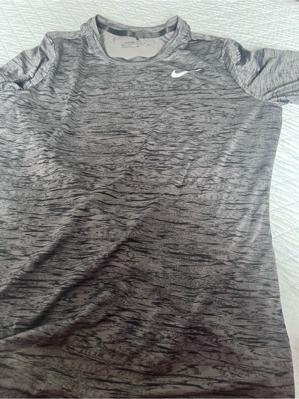 Nike Black and Gray Pro Hyperwarm Top